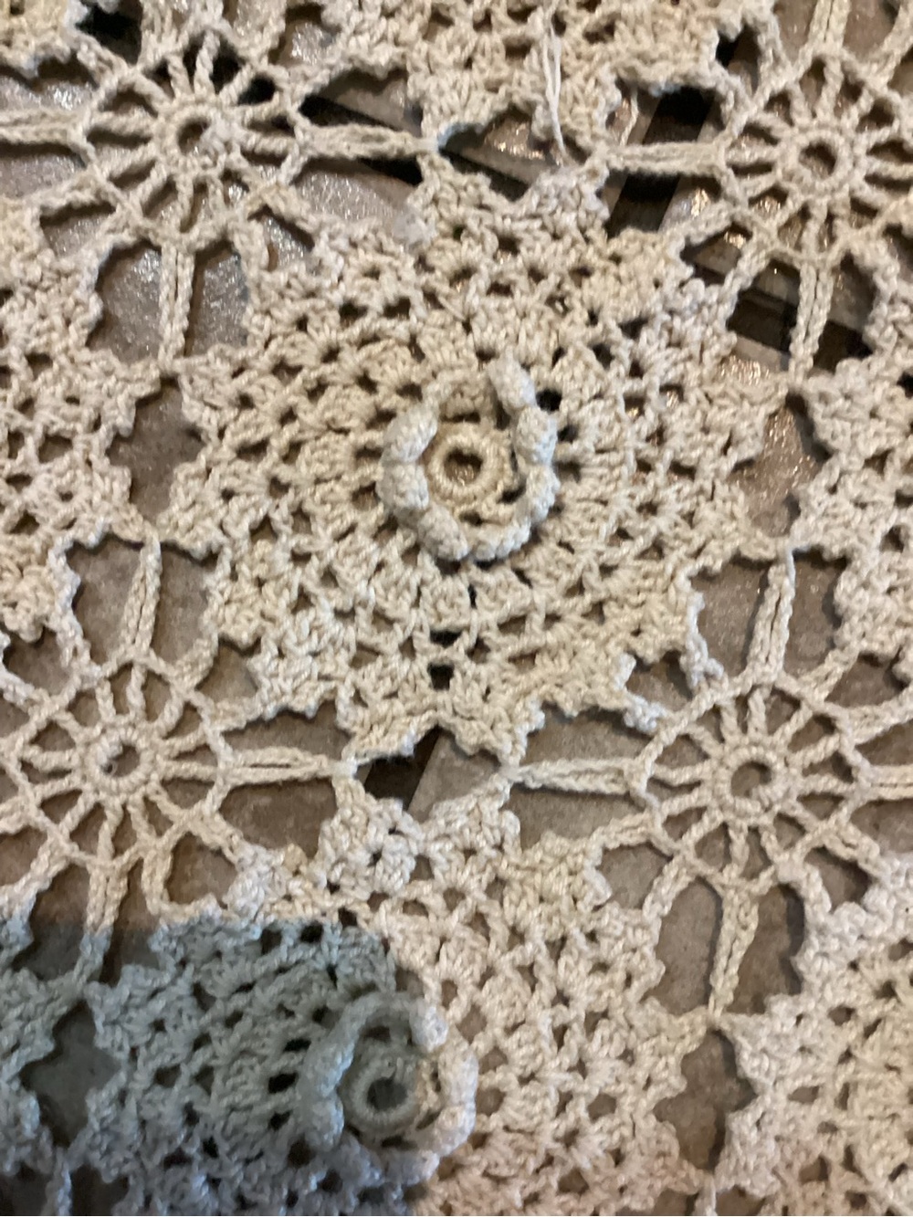 Crocheted Lace Throw Blanket in Cream - Picture 2 of 7